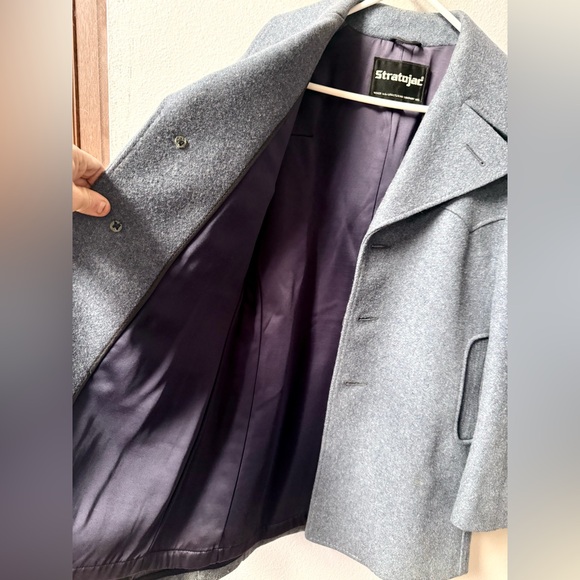 Vintage Stratojac Single-Breasted Wool-Blend Peacoat Mens Size 38~New~NICE! - Picture 7 of 9